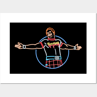 Roddy Piper neon style Posters and Art